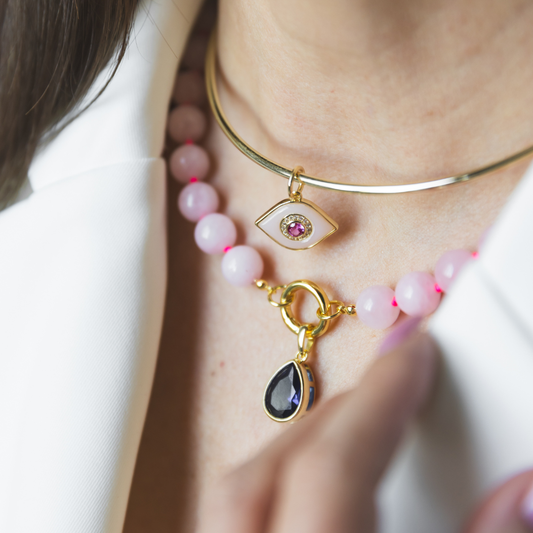 Charm Ojo Protector con Zirconia