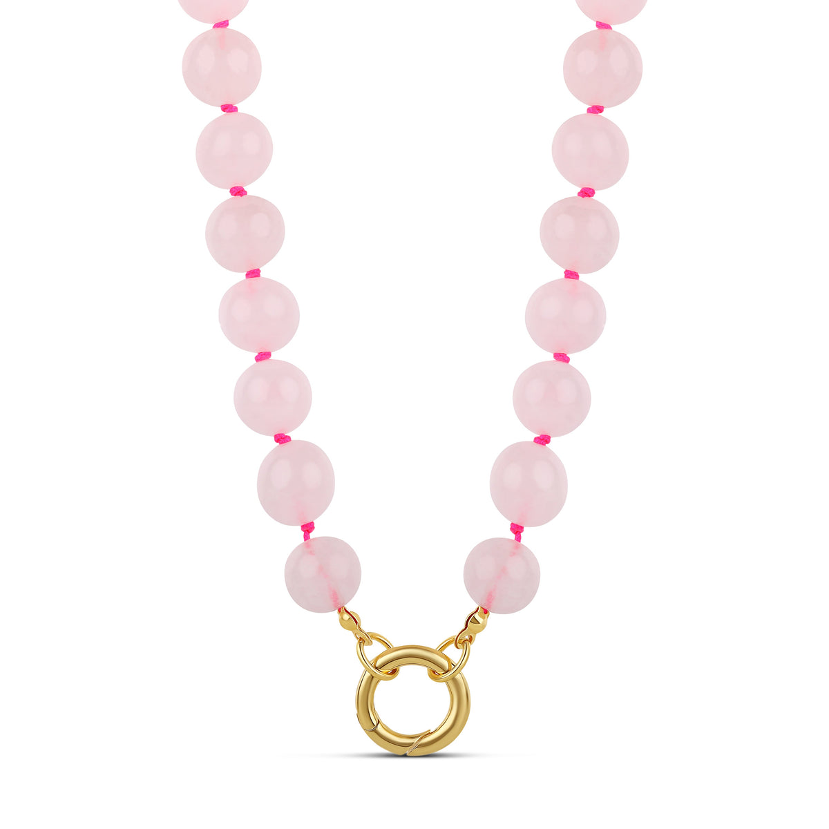Collar de cuentas rosas
