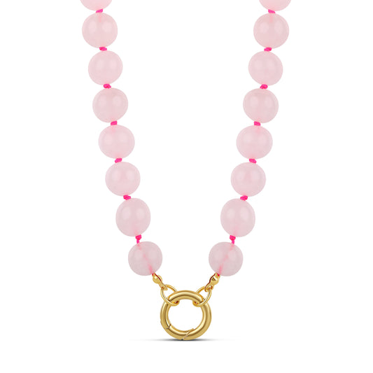 Collar de cuentas rosas