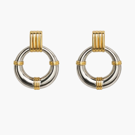Pantallas Circulares Dos Tonos | Dorado + Plateado (Bicolor Moderno)