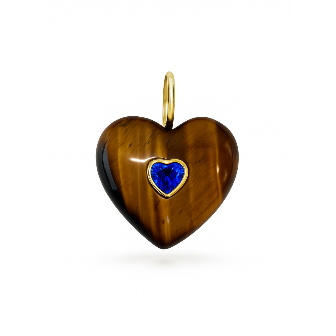 Charm Corazón en Piedra