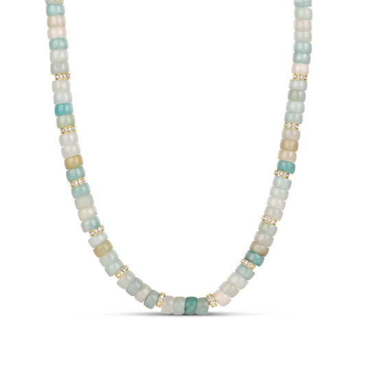 Collar de cuentas color sage