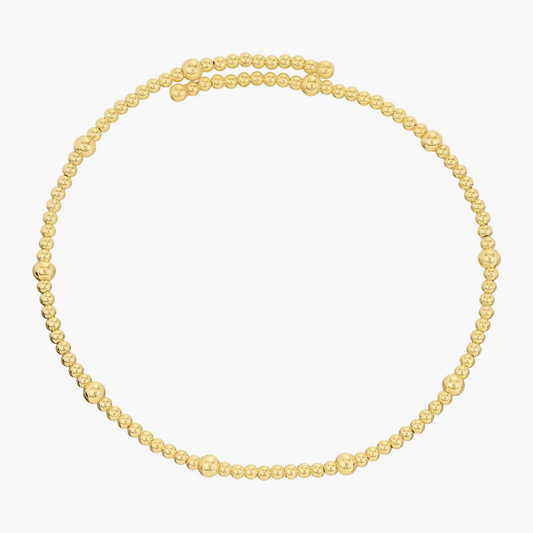 Gargantilla / Choker de cuentas doradas