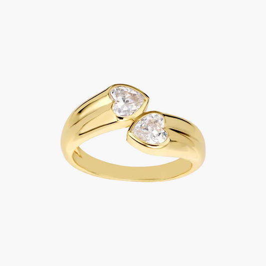 Sortija Doble Corazón | “CZ Double Heart Ring”
